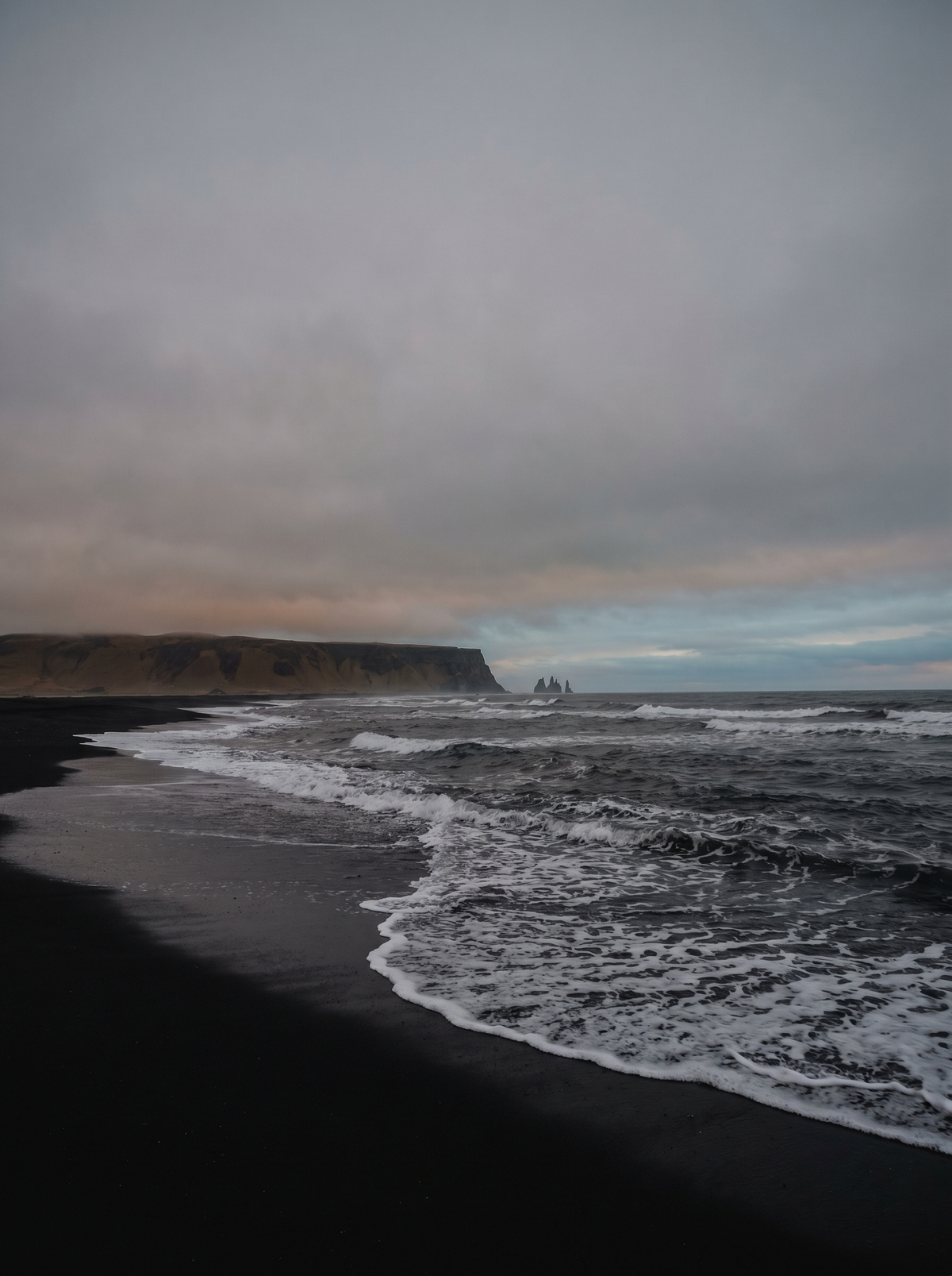 Icelandic black sand coastline